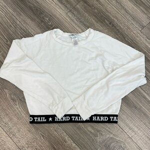 Hard Tail with Elastic Band white Color top